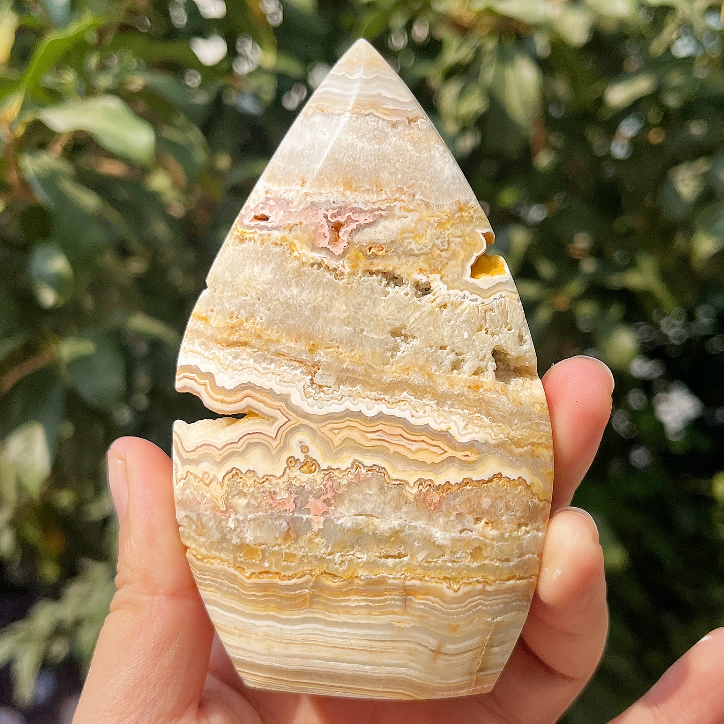 Natural Thousand layer agate ornament Heal ing Gemstone Home Decor