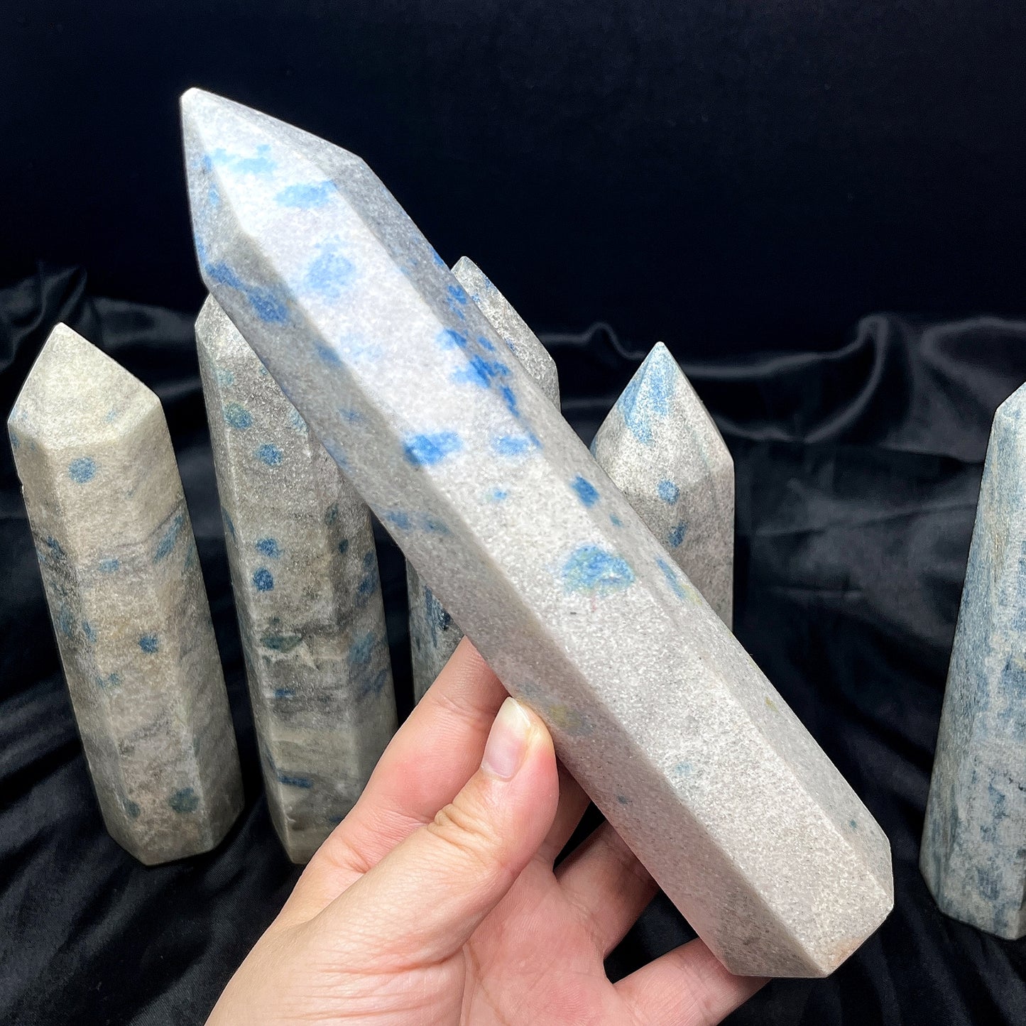 Natural K2 single pointed column Heal ing Gemstone Home Decor