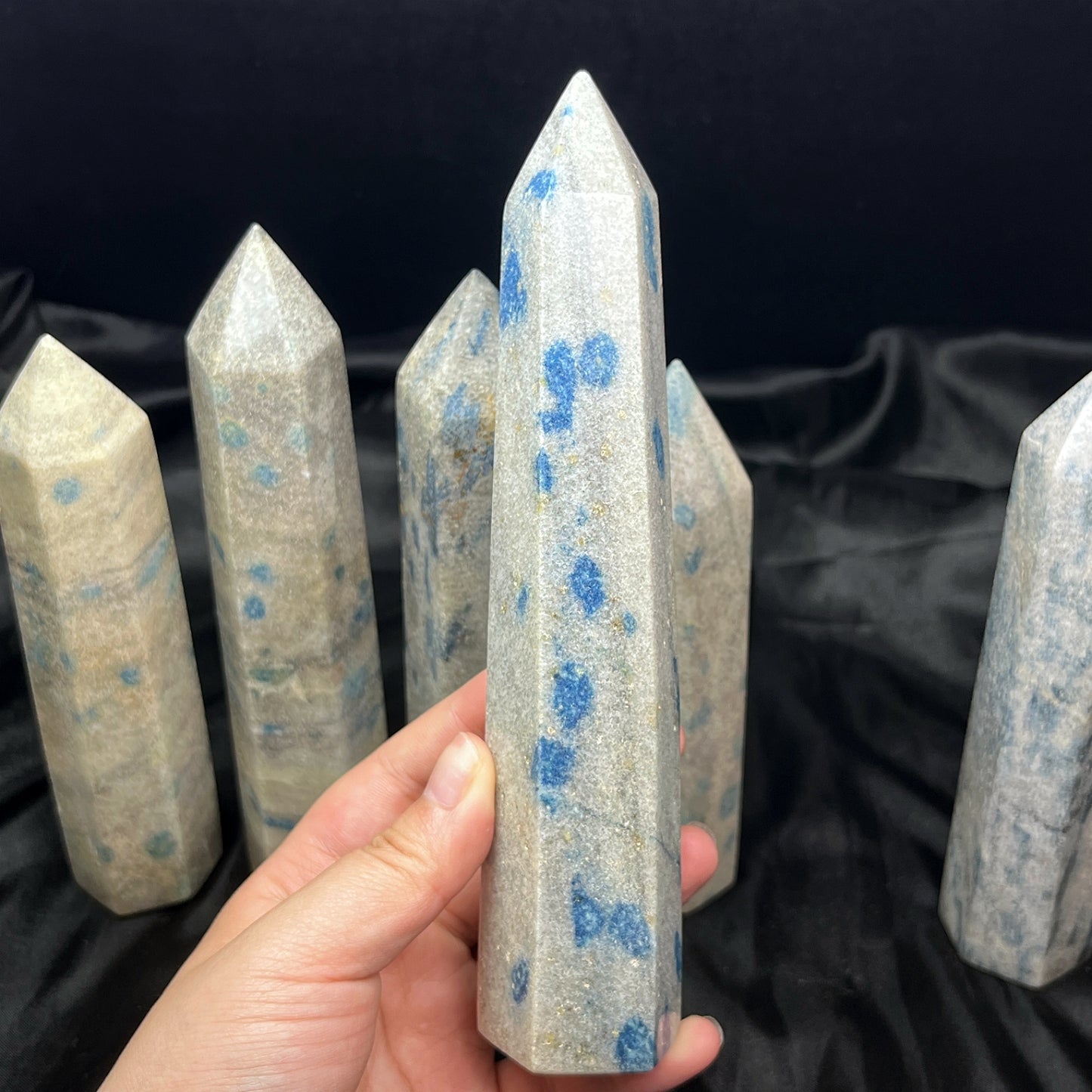 Natural K2 single pointed column Heal ing Gemstone Home Decor