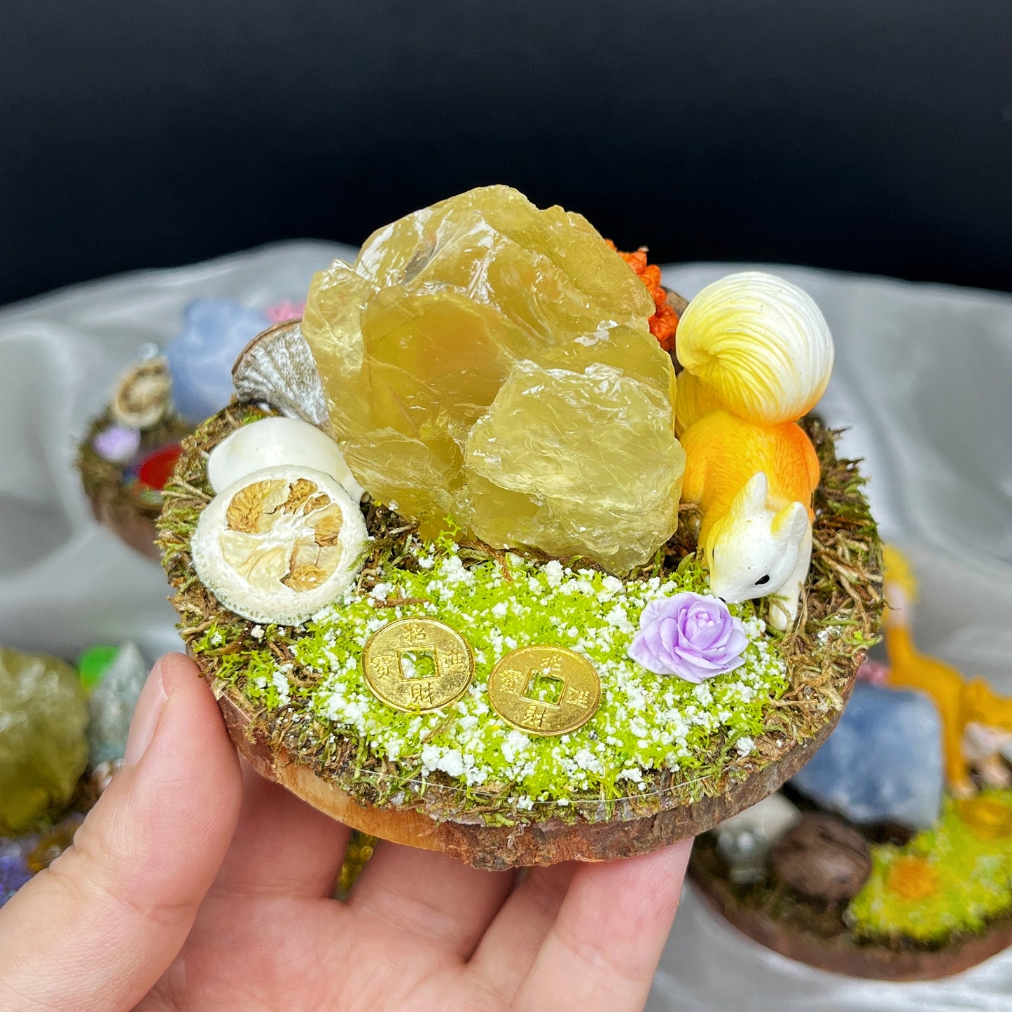 Natural Crystal Micro Landscape Ornament Heal ing Gemstone Home Decor
