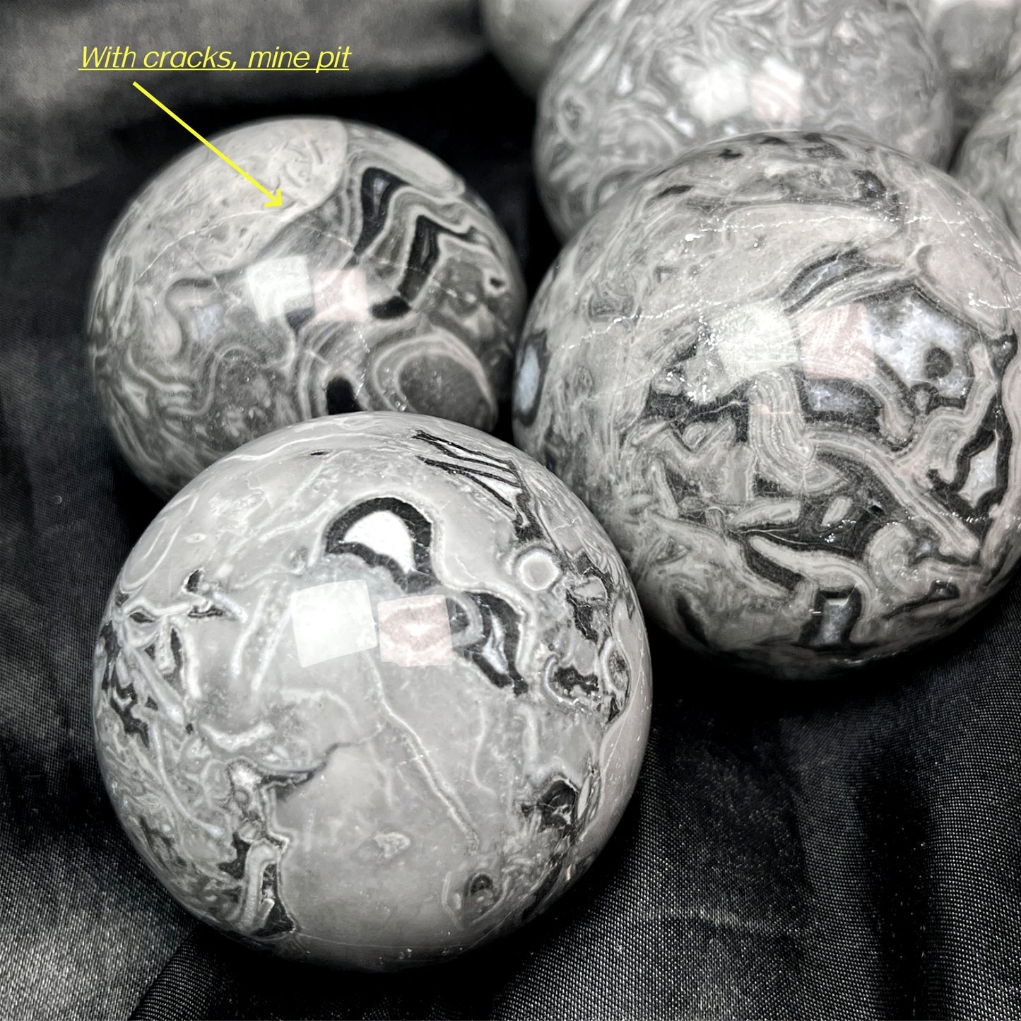 Natural Picasso Ball Heal ing Gemstone Home Decor