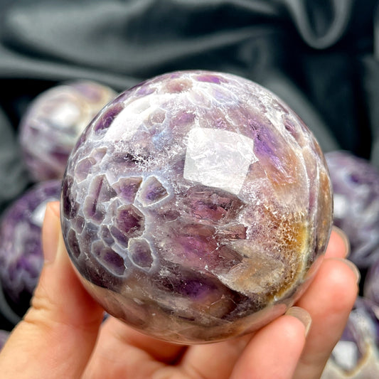 Natural Kaleidoscope amethyst ball Heal ing Gemstone Home Decor