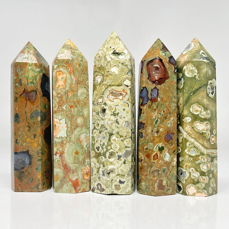 Natural Quezai Stone Single Pointed Column Heal ing Gemstone Home Decor