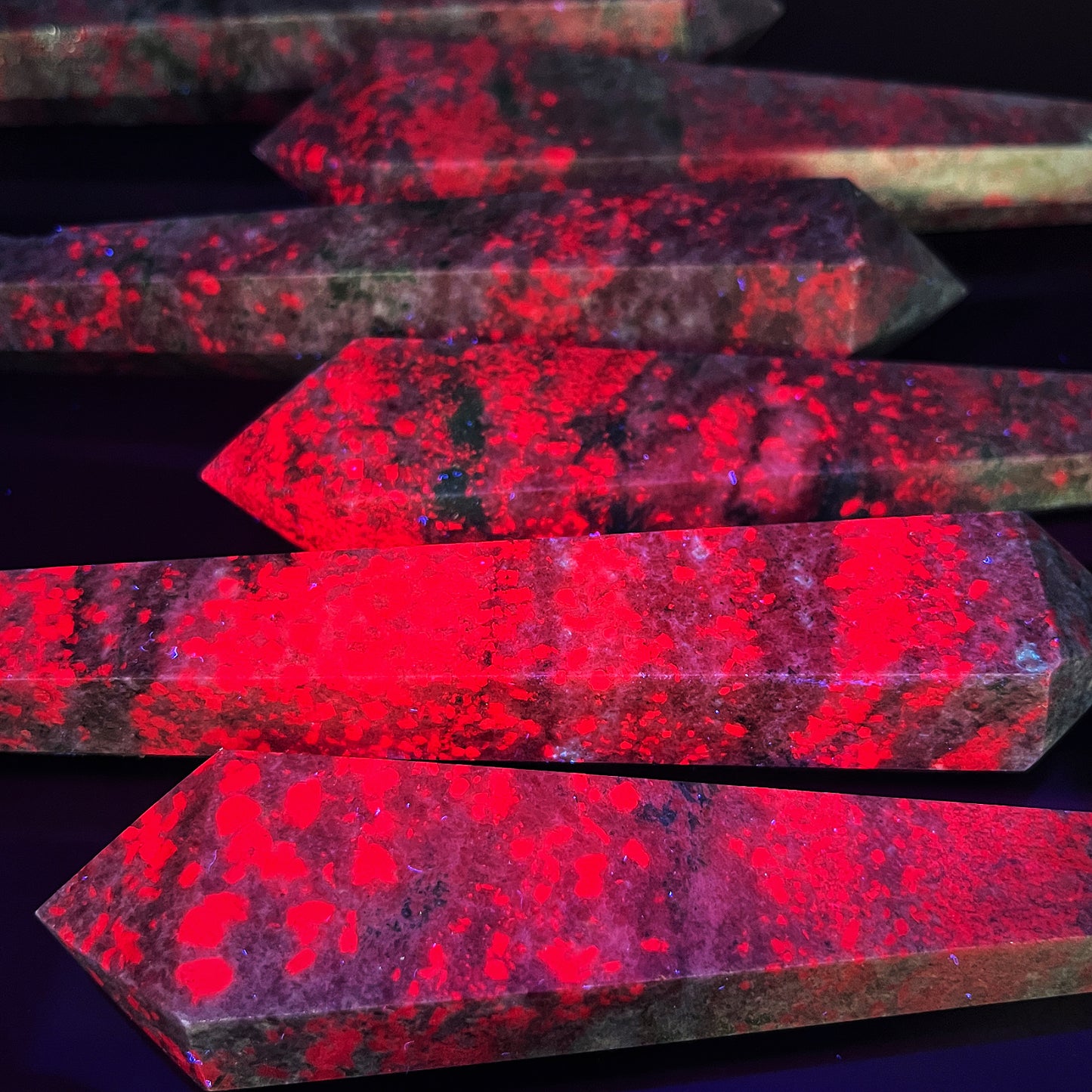 Natural Red Blue Green Treasure Scepter Heal ing Gemstone Home Decor