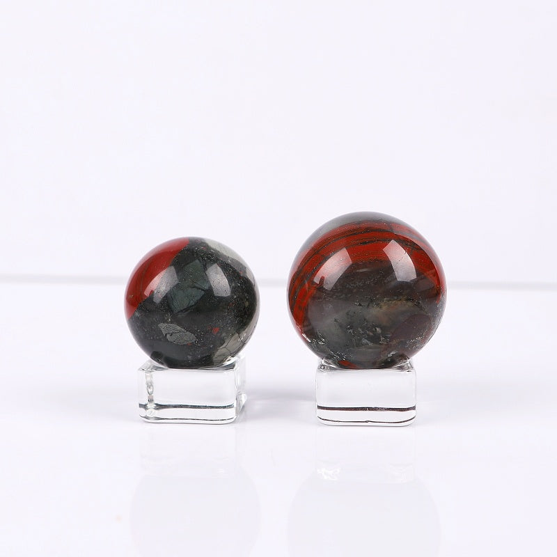Natural African Blood Stone Ball Heal ing Gemstone Home Decor