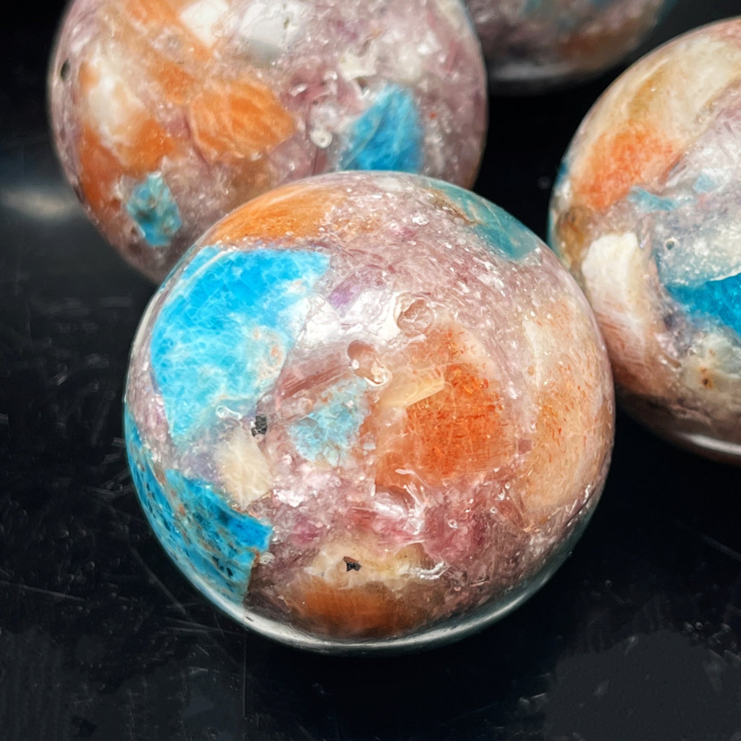 Natural Solar phosphorus glow symbiotic sphere Heal ing Gemstone Home Decor