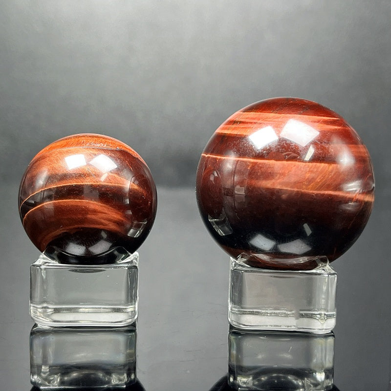 Natural Red Tiger Eye Stone Ball Heal ing Gemstone Home Decor