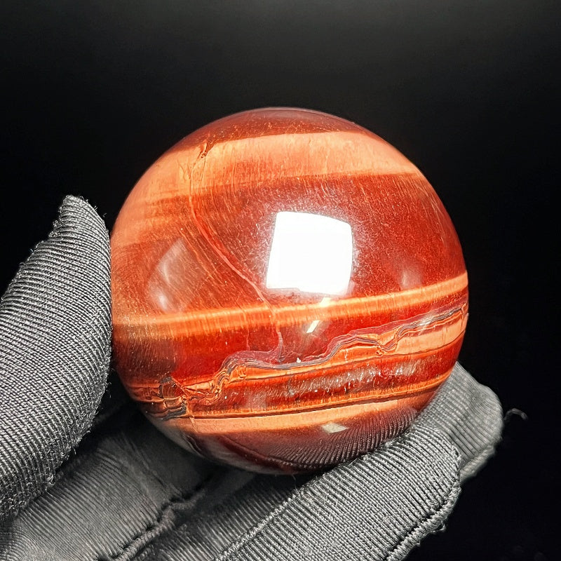 Natural Red Tiger Eye Stone Ball Heal ing Gemstone Home Decor