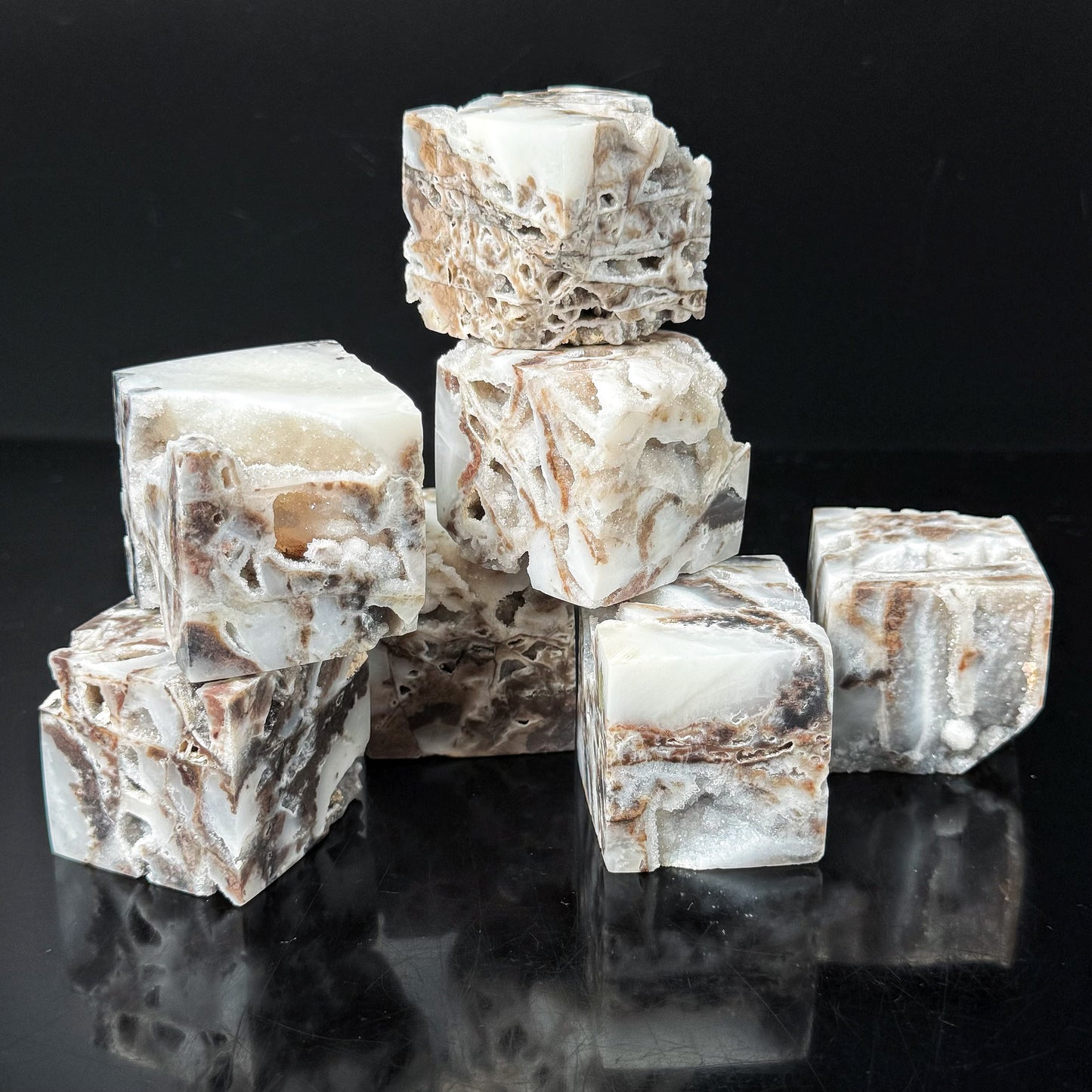Natural Sphalerite cube Heal ing Gemstone Home Decor