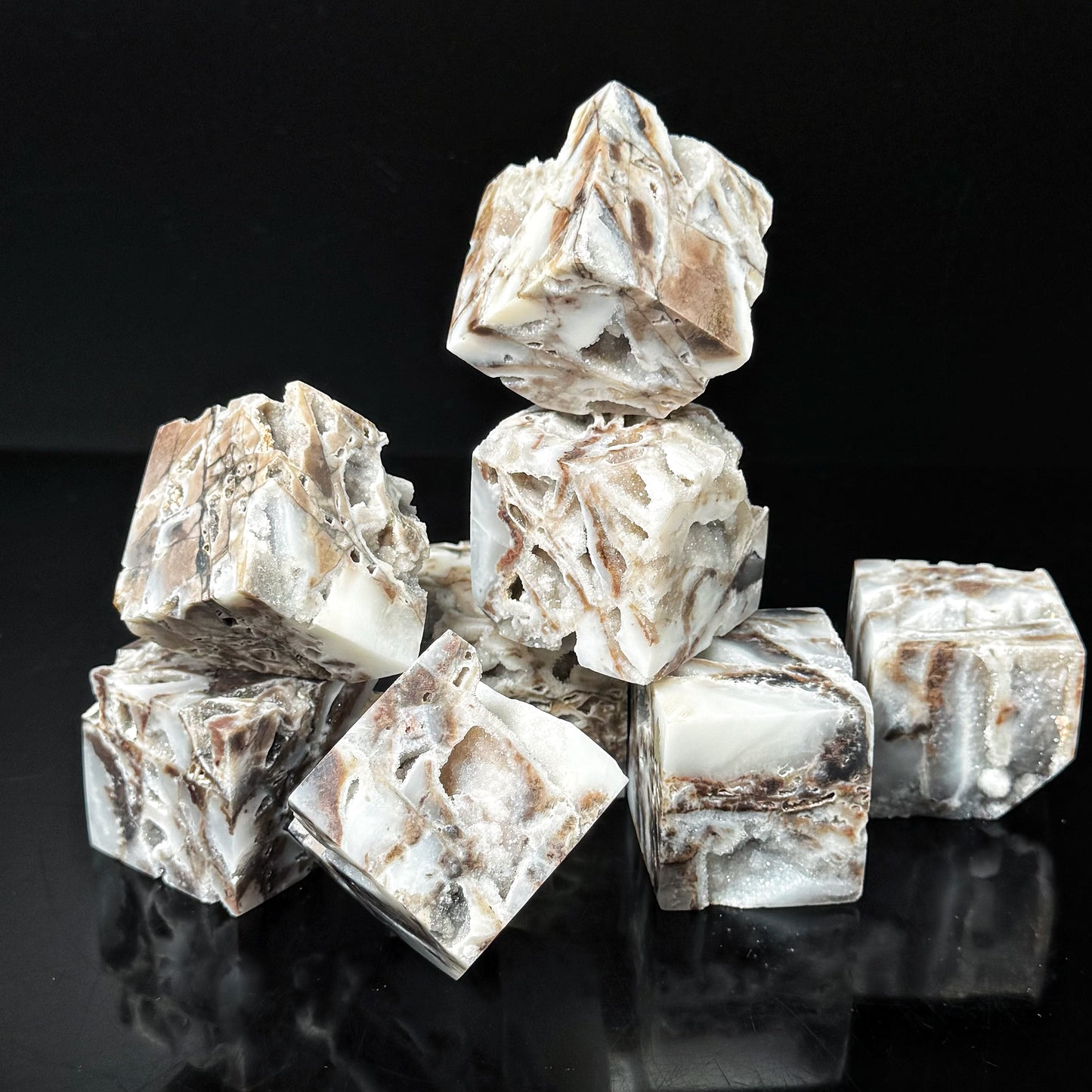 Natural Sphalerite cube Heal ing Gemstone Home Decor