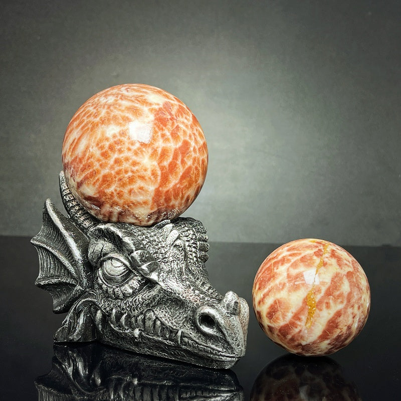 Natural Coral tree stone ball Heal ing Gemstone Home Decor