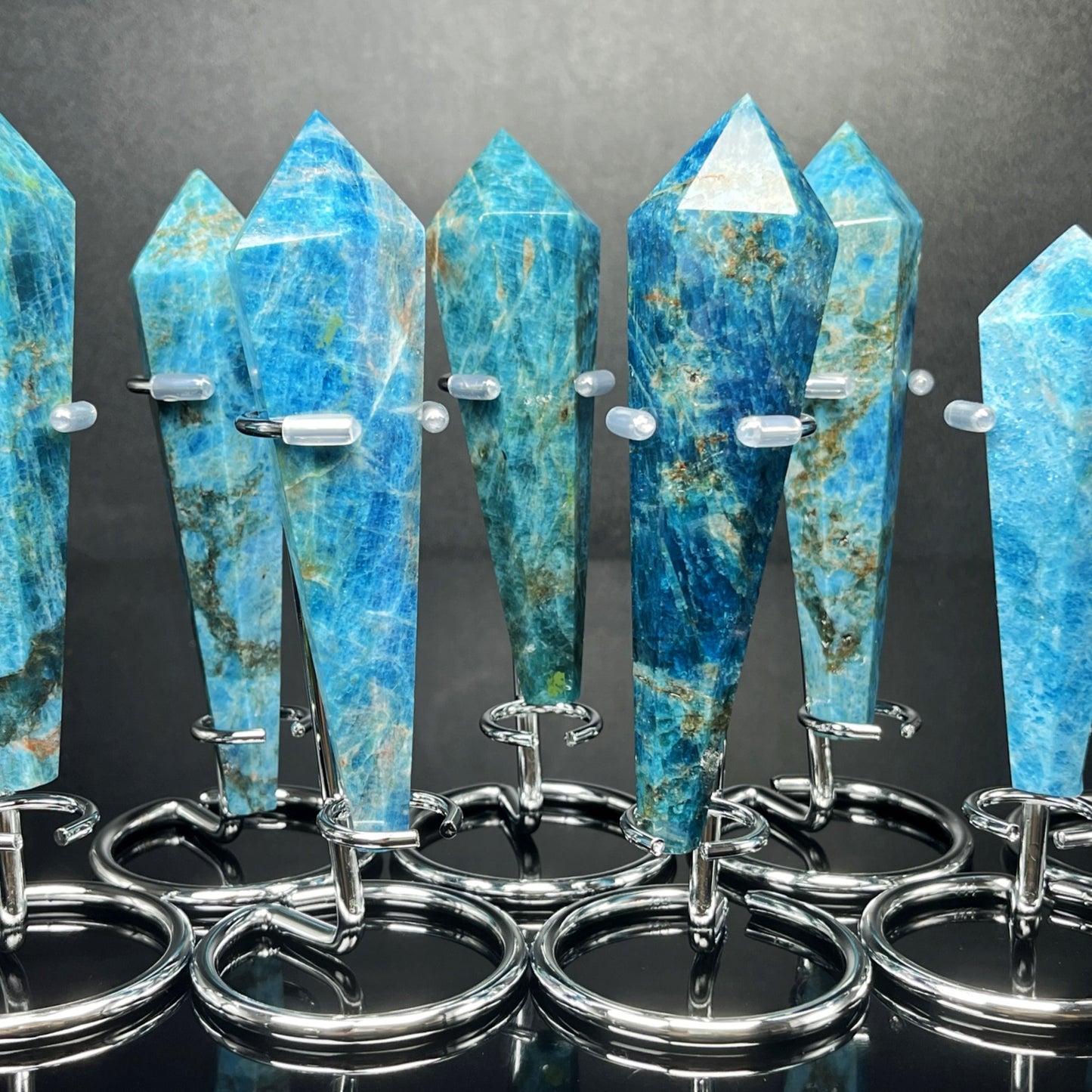 Natural Blue phosphorus glow scepter Heal ing Gemstone Home Decor