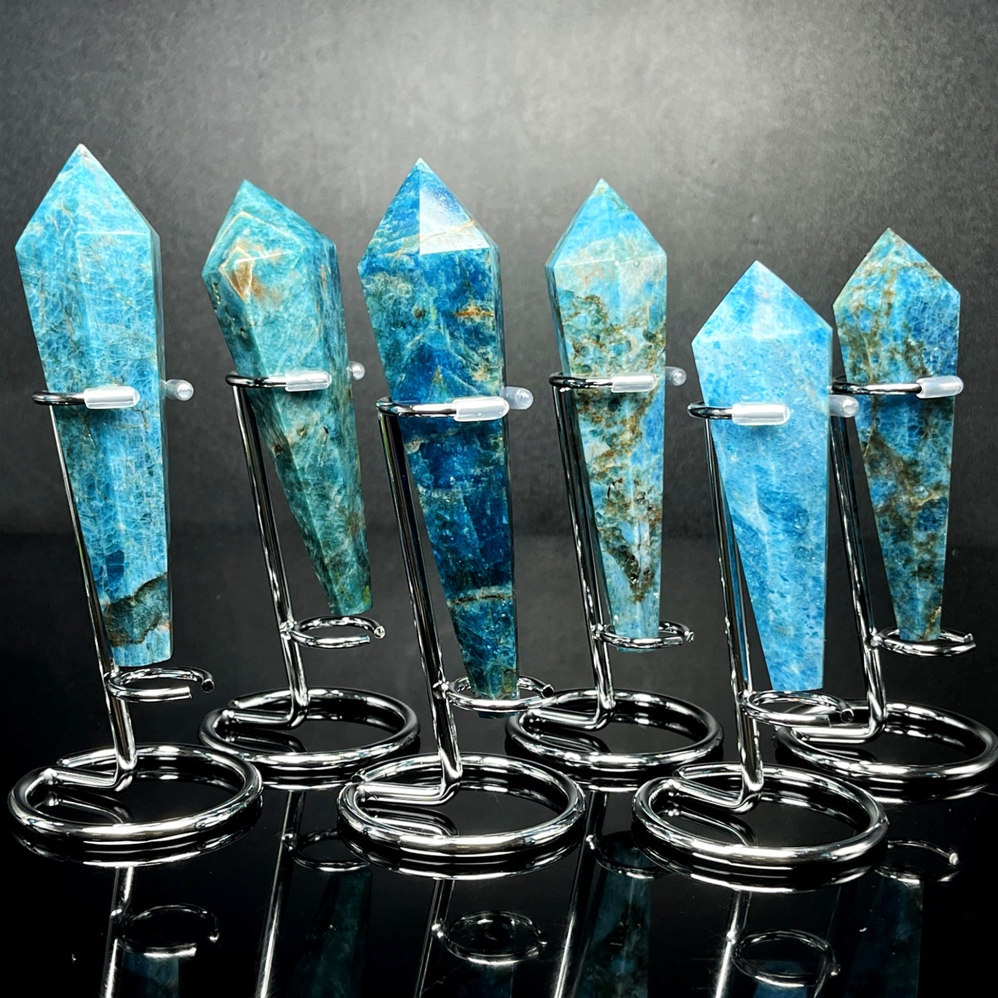 Natural Blue phosphorus glow scepter Heal ing Gemstone Home Decor
