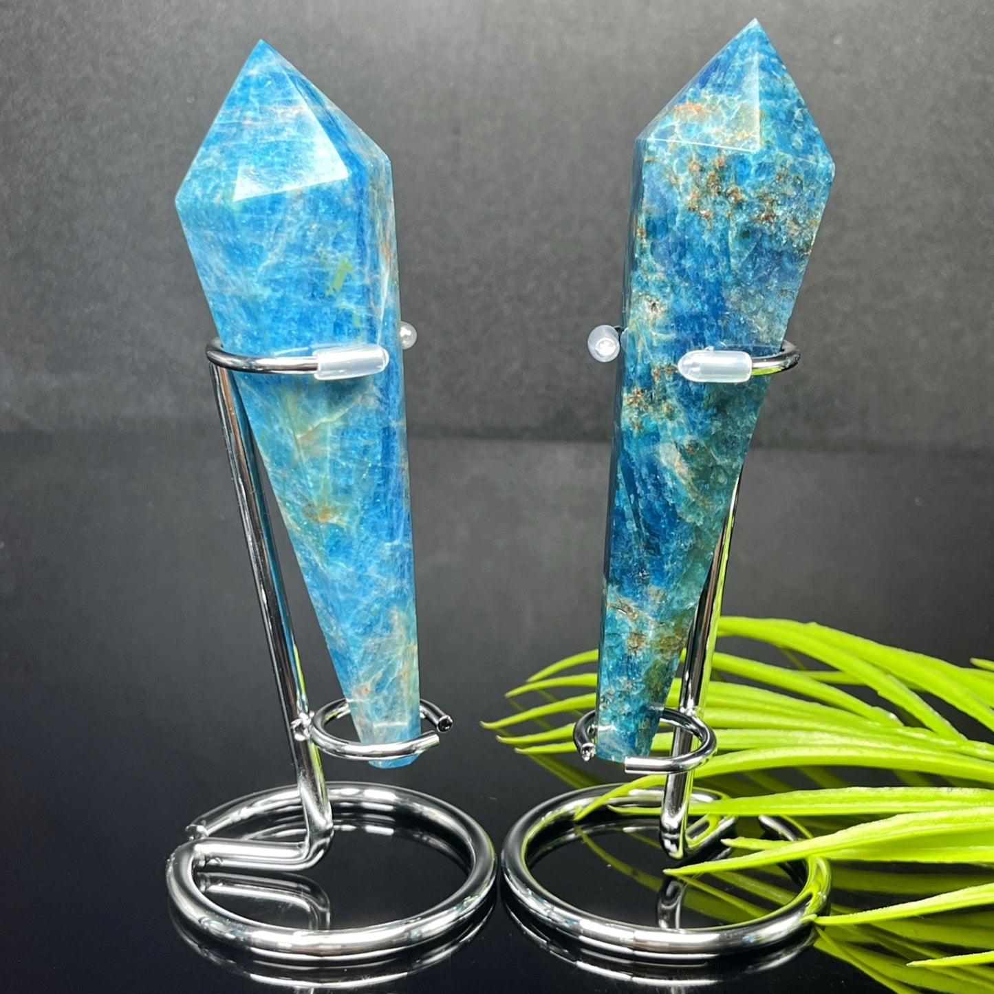 Natural Blue phosphorus glow scepter Heal ing Gemstone Home Decor