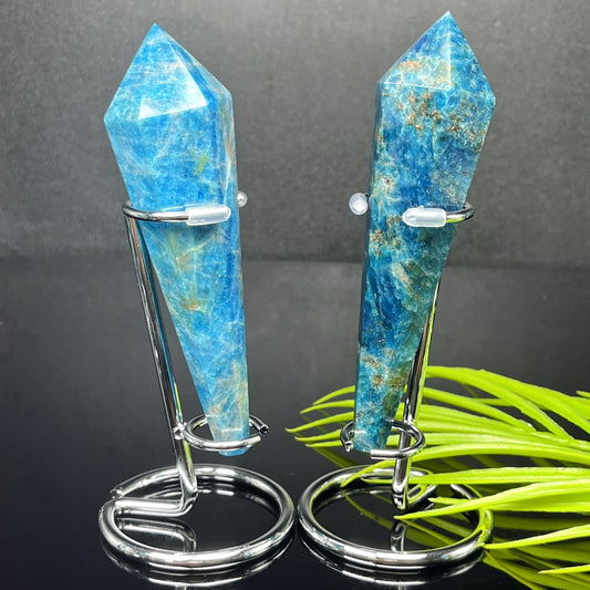Natural Blue phosphorus glow scepter Heal ing Gemstone Home Decor