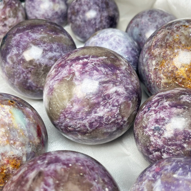 Natural Unicorn Stone Ball Heal ing Gemstone Home Decor