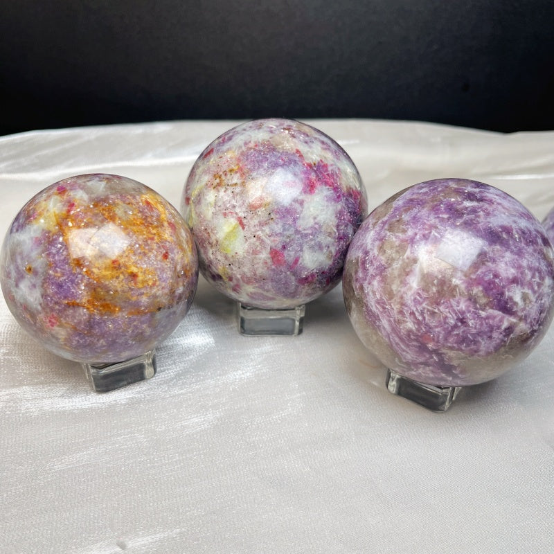 Natural Unicorn Stone Ball Heal ing Gemstone Home Decor