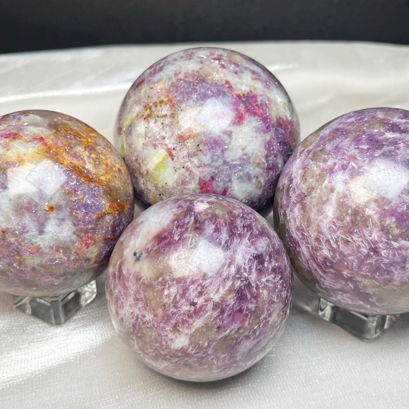 Natural Unicorn Stone Ball Heal ing Gemstone Home Decor