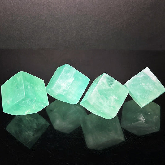 Natural  Green fluorite cube Heal ing Gemstone Home Decor gift
