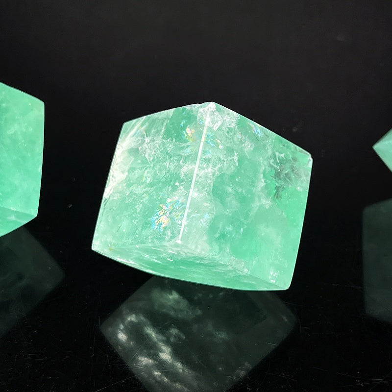 Natural  Green fluorite cube Heal ing Gemstone Home Decor gift