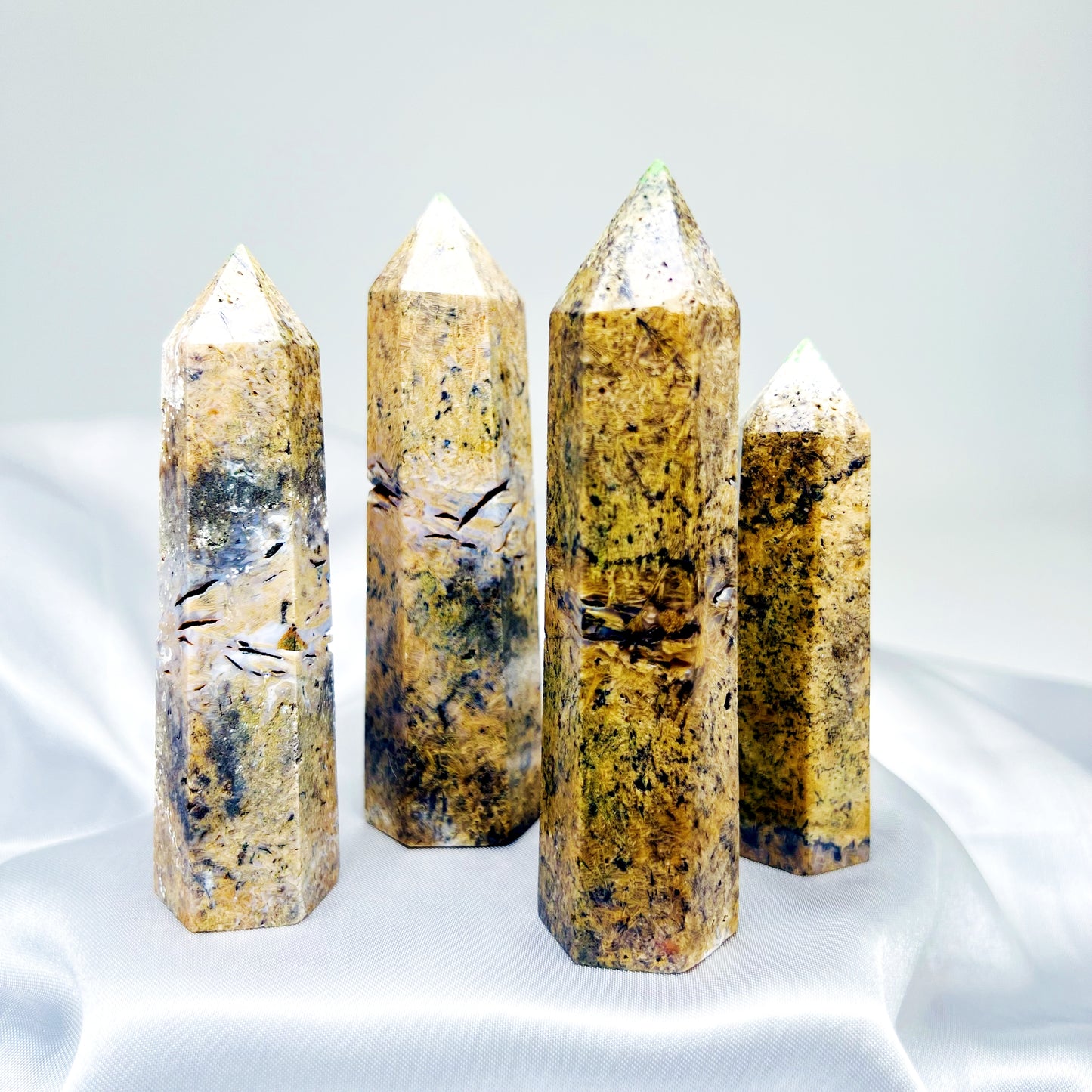 Natural Agate crystal single pointed pillar Heal ing Gemstone Home Decor