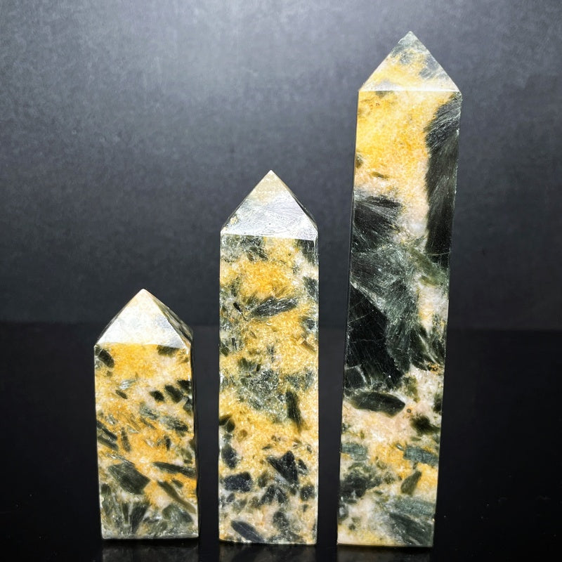 Natural Tiger skin mica square column  Heal ing Gemstone Home Decor gift
