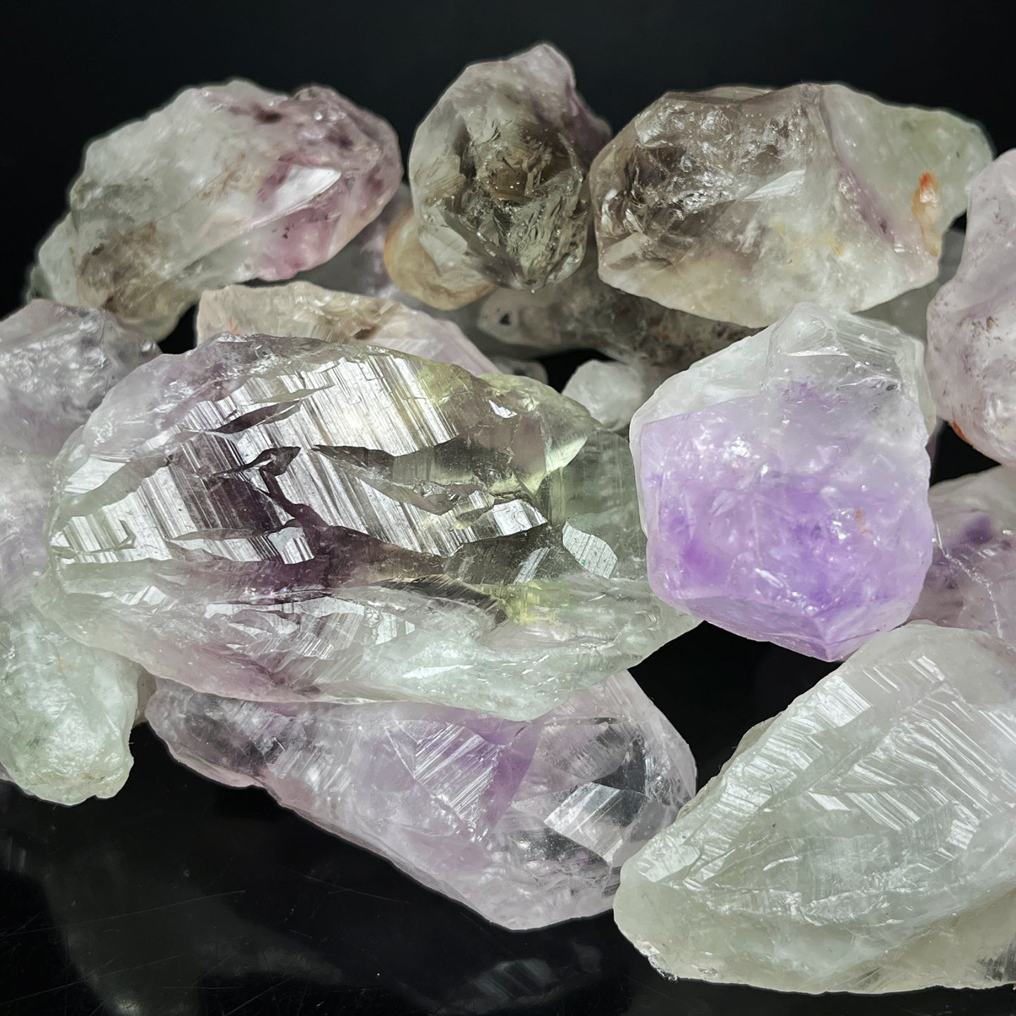 Natural Purple and Green Fluorite Wand Heal ing Gemstone Home Decor