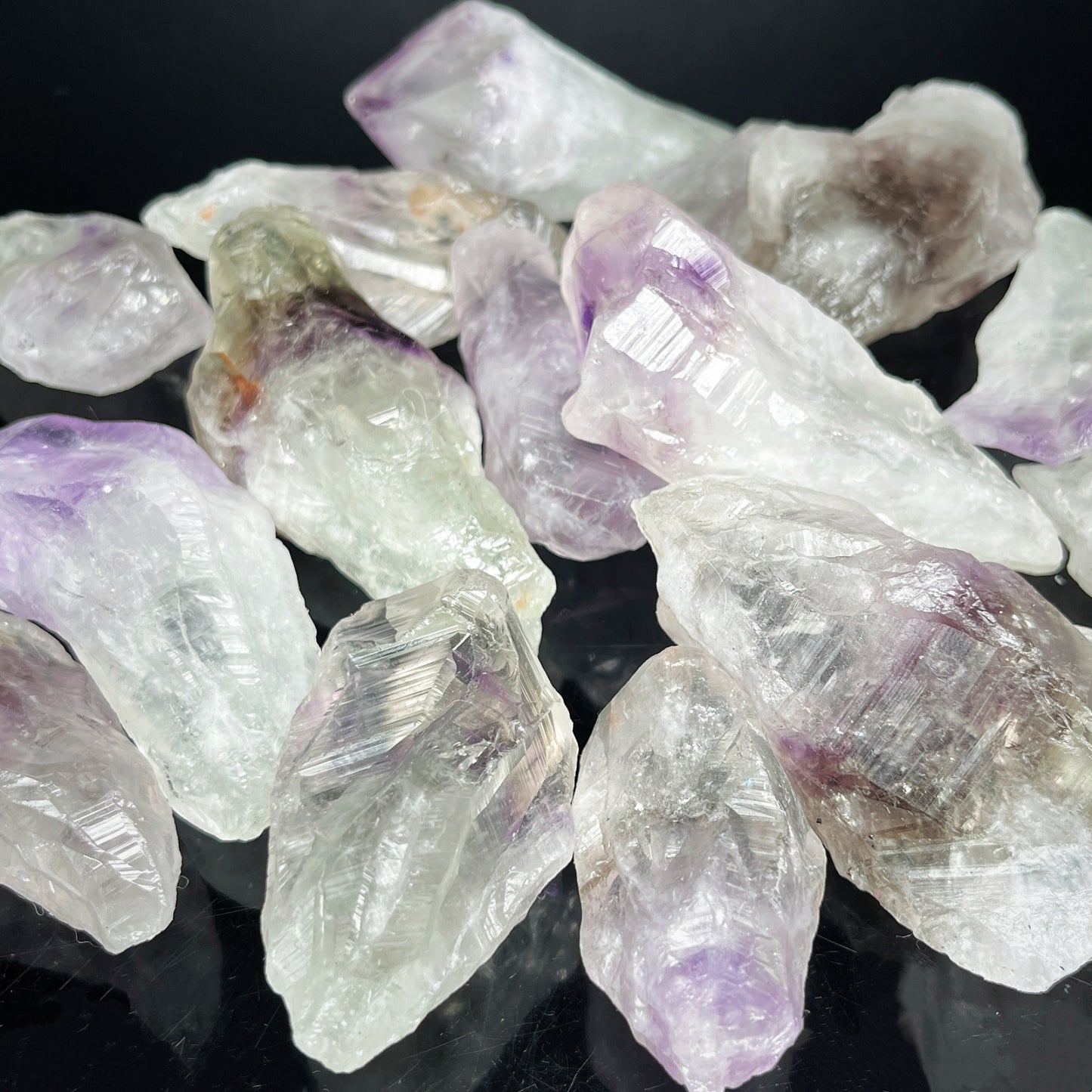 Natural Purple and Green Fluorite Wand Heal ing Gemstone Home Decor