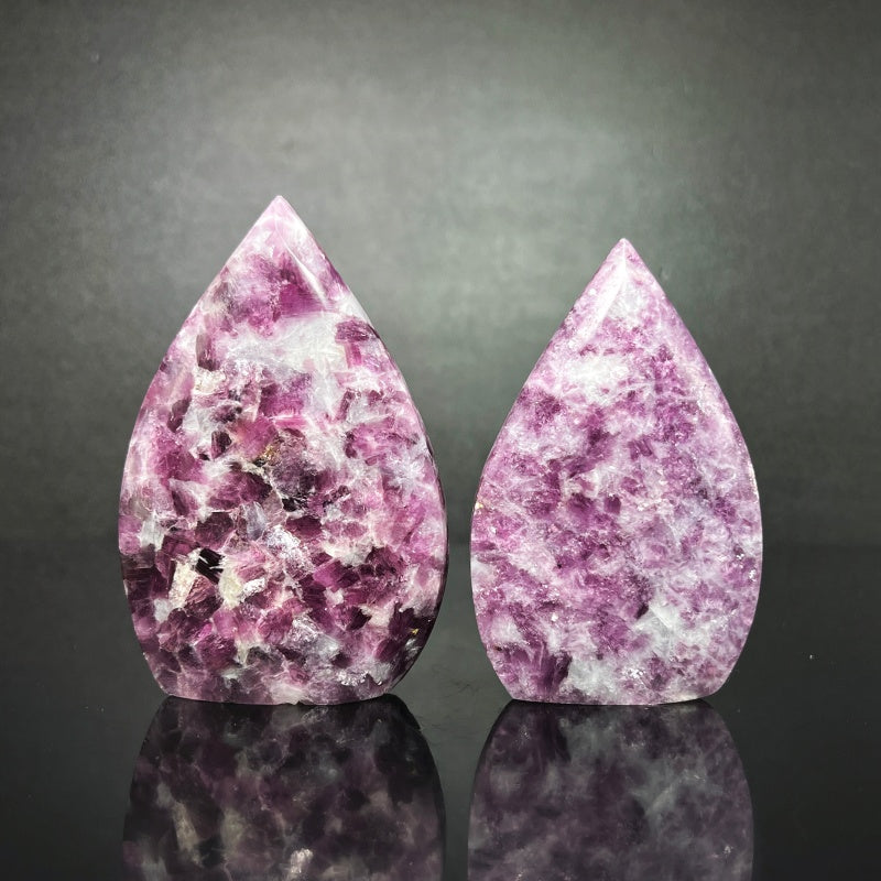Natural Purple lithium mica ornament  Heal ing Gemstone Home Decor