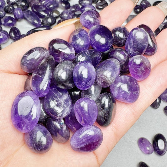 Natural Amethyst Rolling Stone  Heal ing Gemstone Home Decor gift