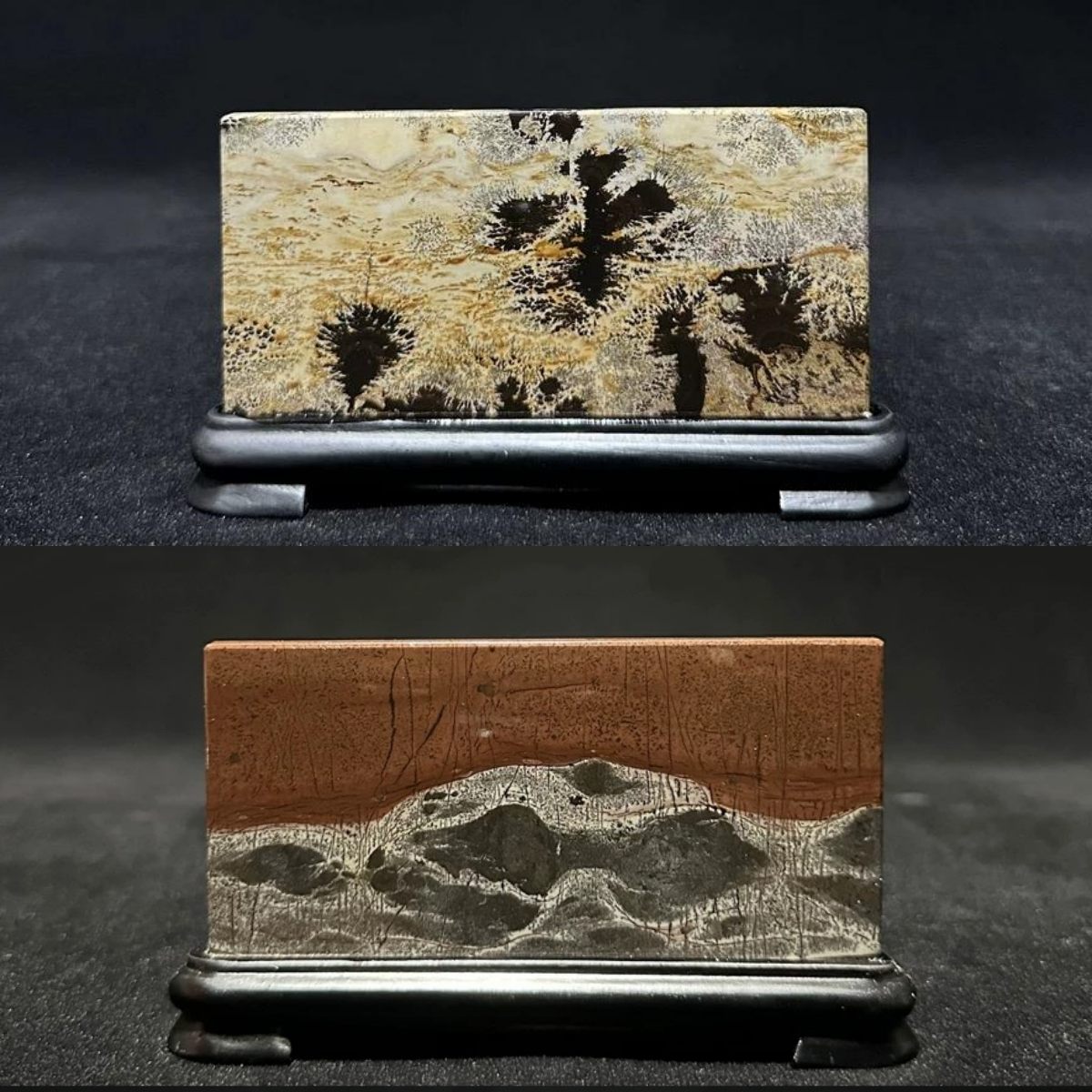 Natural Chinese painting stone screen decoration Heal ing Gemstone Home Decor
