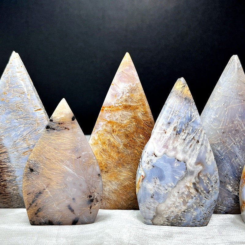 Natural Agate hair crystal ornament Heal ing Gemstone Home Decor