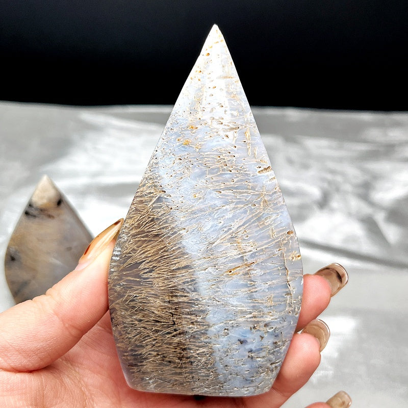 Natural Agate hair crystal ornament Heal ing Gemstone Home Decor