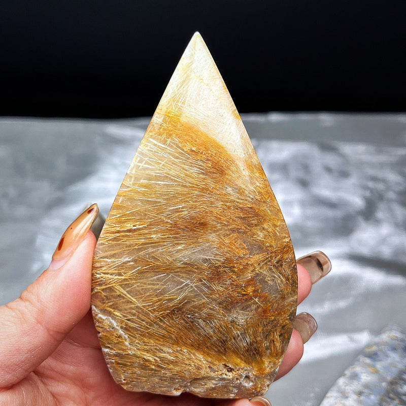 Natural Agate hair crystal ornament Heal ing Gemstone Home Decor