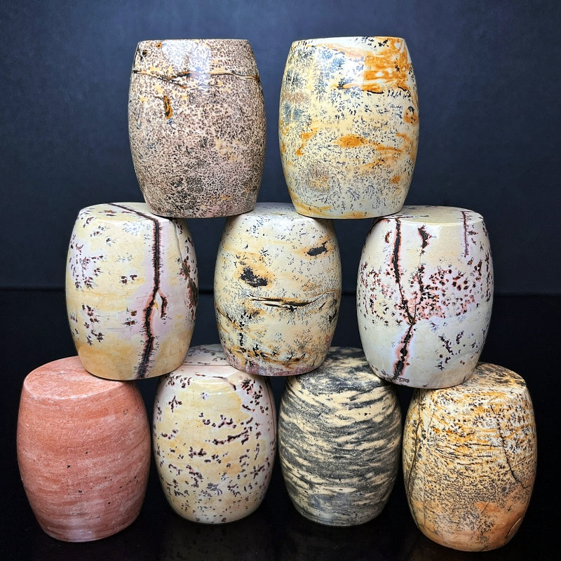 Natural Chinese painting stone pier Heal ing Gemstone Home Decor