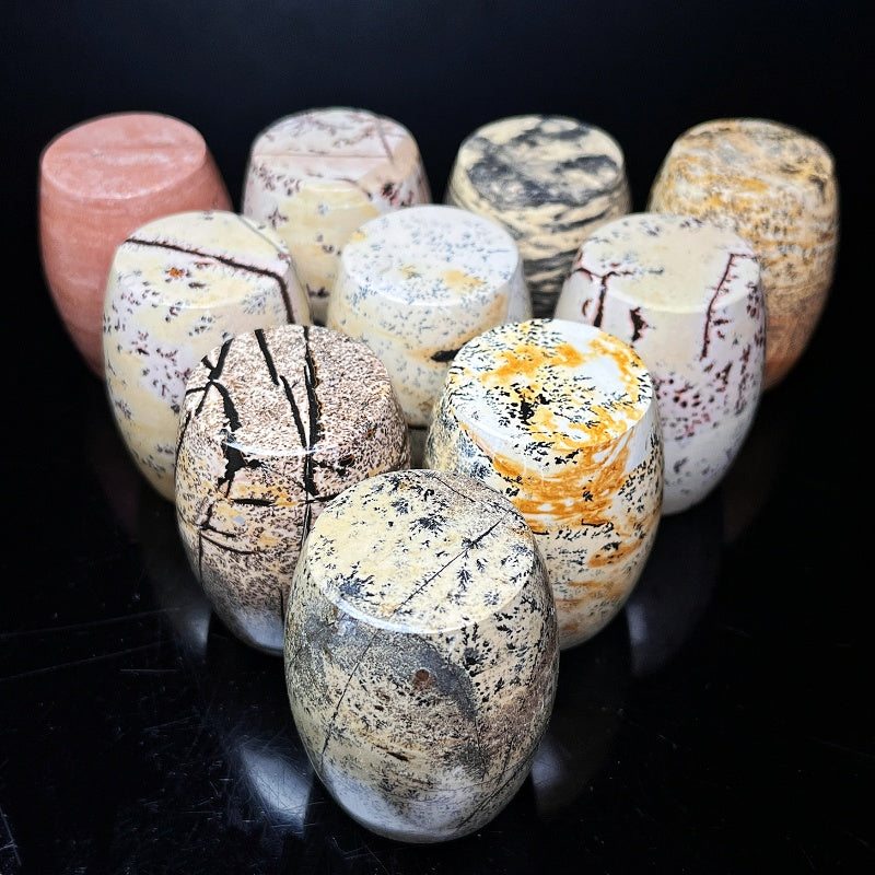 Natural Chinese painting stone pier Heal ing Gemstone Home Decor