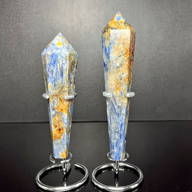 Natural Blue crystal scepter Heal ing Gemstone Home Decor