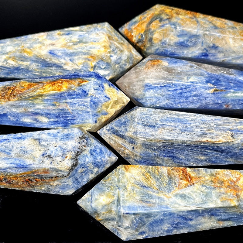 Natural Blue crystal scepter Heal ing Gemstone Home Decor