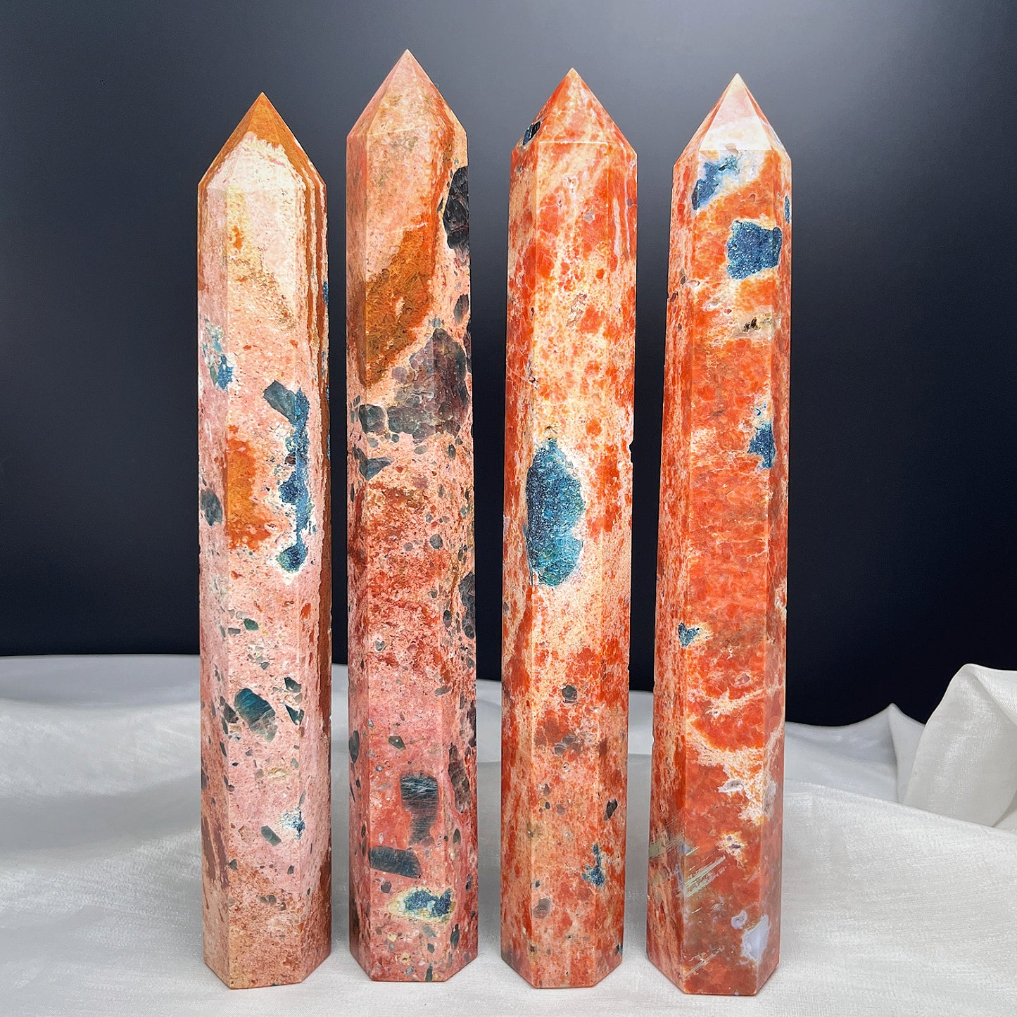 Natural Solar phosphorus glow symbiotic column Healing  Gemstone Home Decor