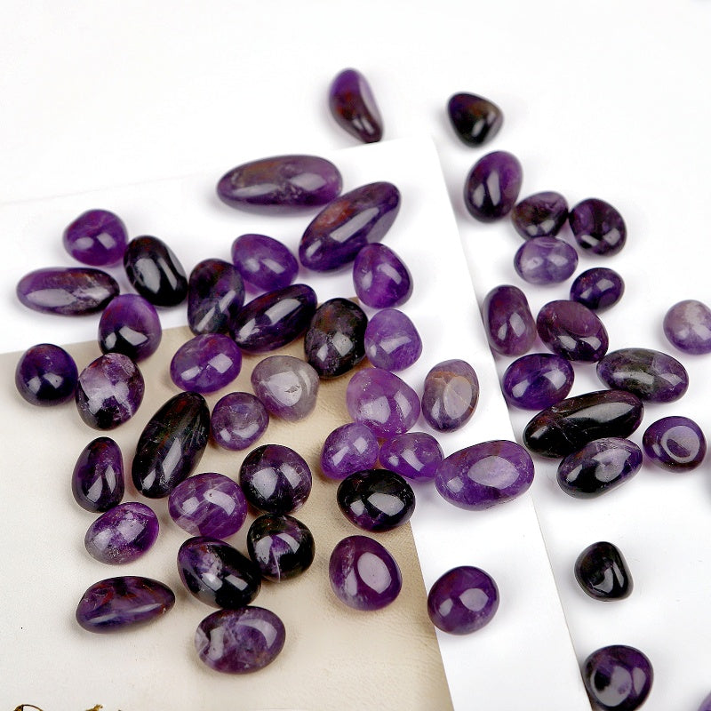 Natural Amethyst Rolling Stone  Heal ing Gemstone Home Decor gift
