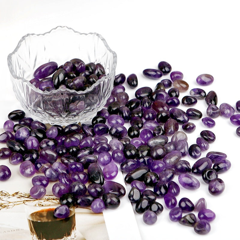Natural Amethyst Rolling Stone  Heal ing Gemstone Home Decor gift