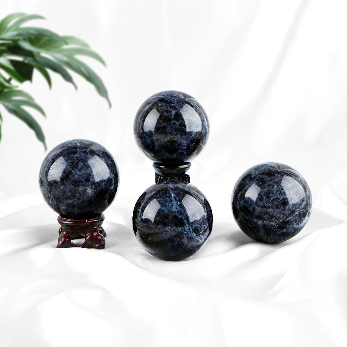 Natural Cordierite Crystal Sphere Healing Energy Ball Meditation Home Decor Gift