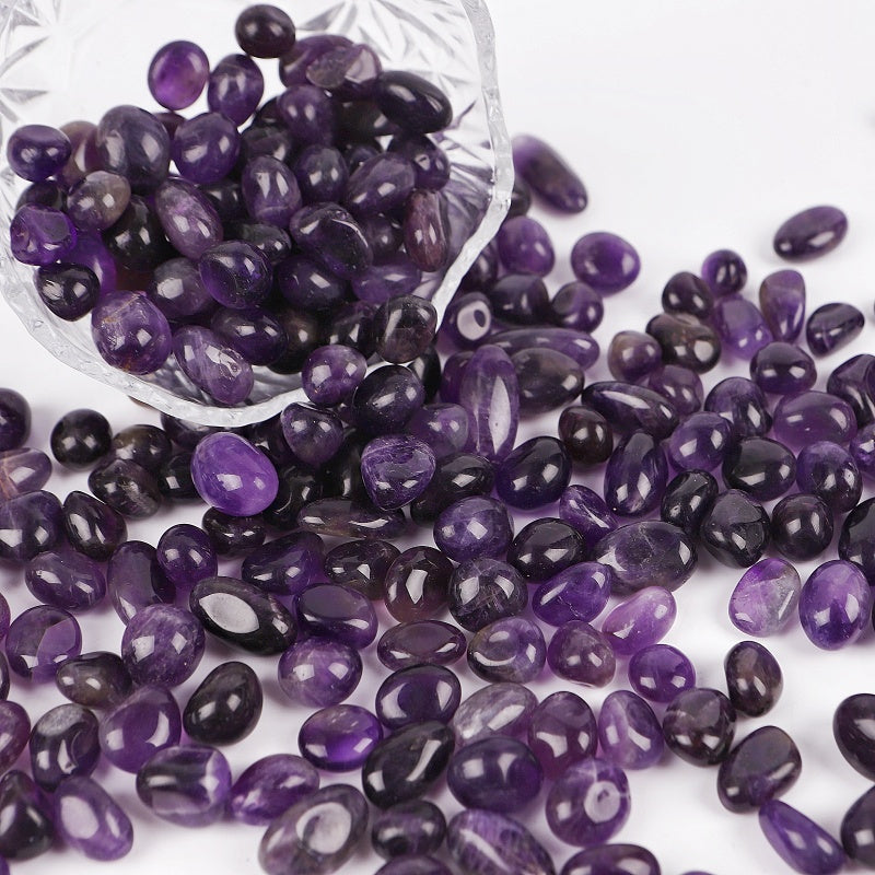Natural Amethyst Rolling Stone  Heal ing Gemstone Home Decor gift