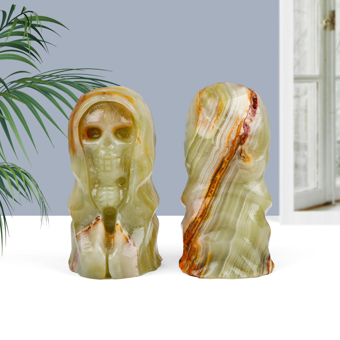 Natural Afghan Jade Carving Devil Heal ing Gemstone Home Decor