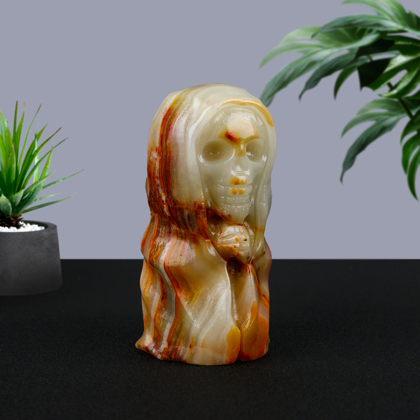 Natural Afghan Jade Carving Devil Heal ing Gemstone Home Decor