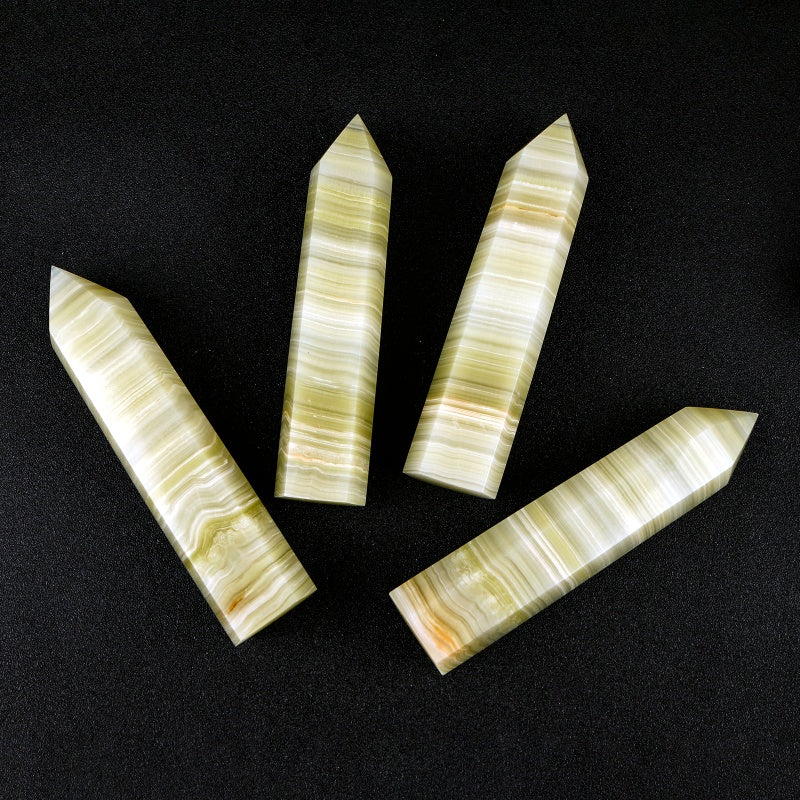 Natural Afghan jade single pointed pillar Heal ing Gemstone Home Decor