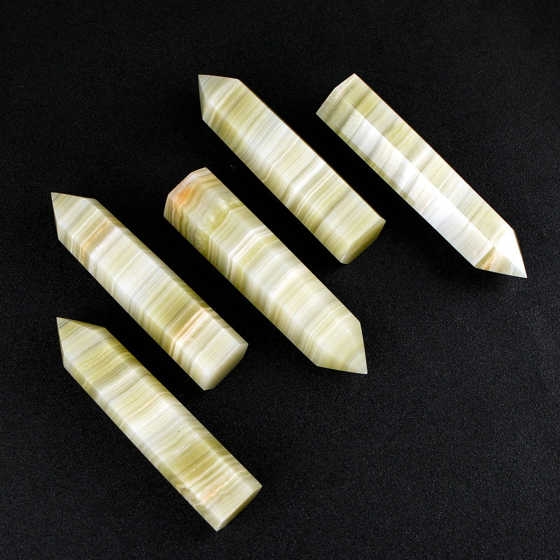 Natural Afghan jade single pointed pillar Heal ing Gemstone Home Decor