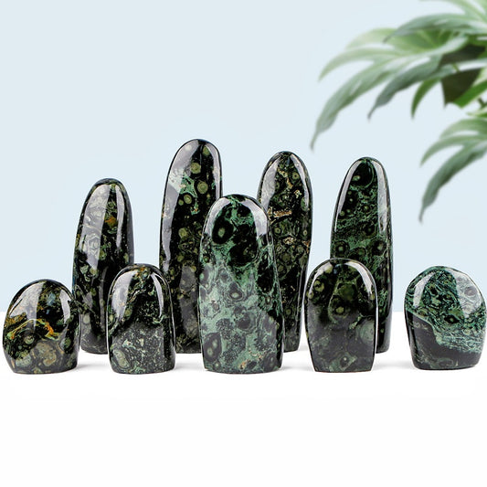 Natural  Peacock Eye Stone Ornament Natural Heal ing Gemstone Home Decor