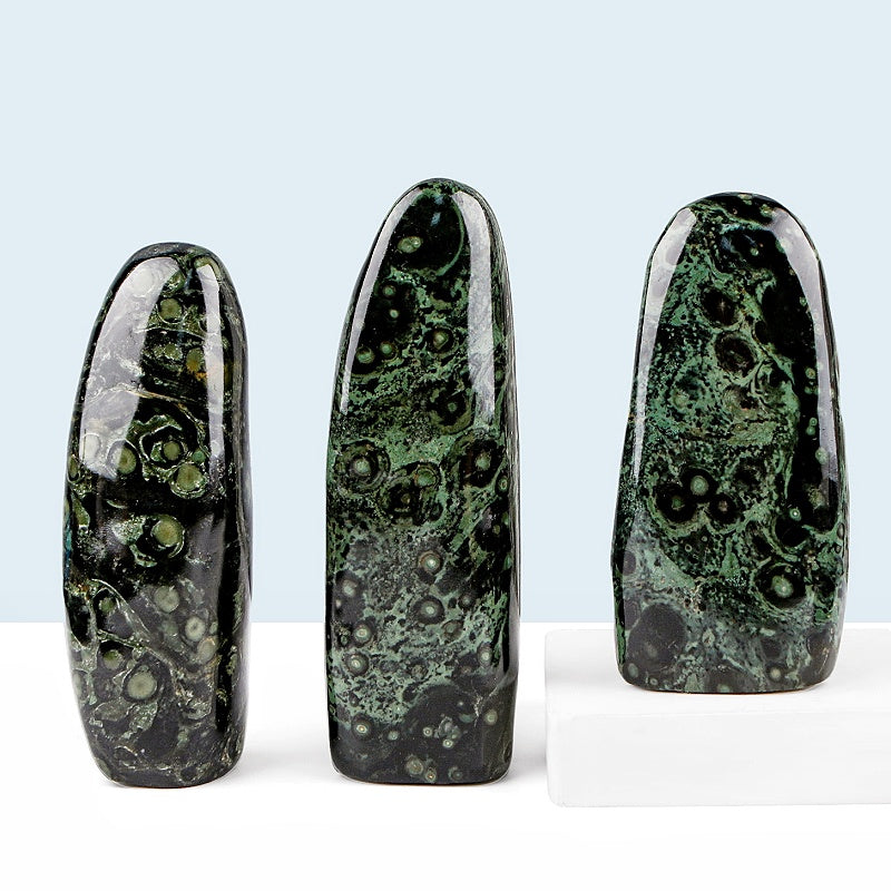 Natural  Peacock Eye Stone Ornament Natural Heal ing Gemstone Home Decor