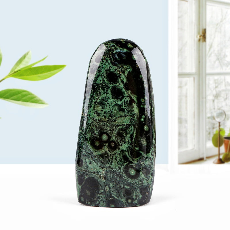 Natural  Peacock Eye Stone Ornament Natural Heal ing Gemstone Home Decor